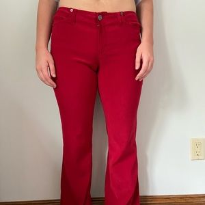 Vintage Red Flare Pants